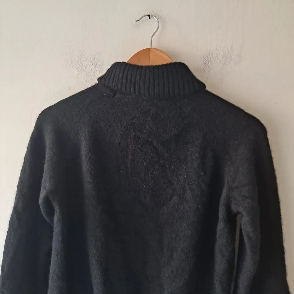 Quince 100% Yak Wool Turtleneck Sweater Long Sleeve Pullover Black Womens Size M
